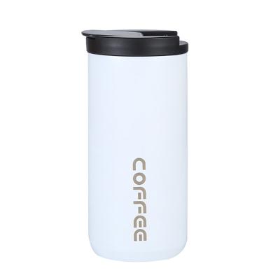 China 12oz 14oz Travel Tumbler Cup Insulated Coffee Viable Double Wall Mug With Handle And Bpa Free Lid for sale