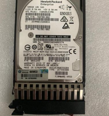 China Hdd J9F46A 787646-001 600G 12G SAS 10K 2.5 MSA SERVER HDD HARD DISK DRIVE for sale