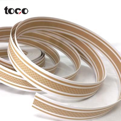 China India 1mm*22mm Solid Color Plastic Edging Strips Toco 1.3mm PVC PVC Dark Edging Warm White ABS PVC Edging For Plywood for sale