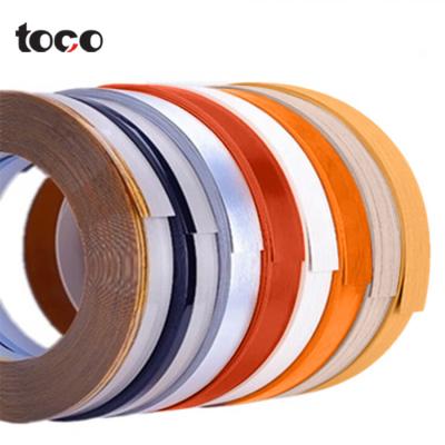 China Toco Cheap Price Chipboard Clear ABS Wood Acrylic Countertop Cabinet PVC Dark Edging Strip Trim Wood Frame for sale