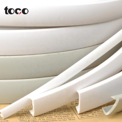 China PVC Toco Furniture Cabinet Protection Plastic U Flexible Screed PVC Strip Edge for sale