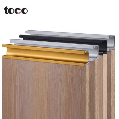 China Easy Installation Toco Metal Kitchens Profile Cabinets Edge Pull G Furniture Accessories Hidden Handles for sale