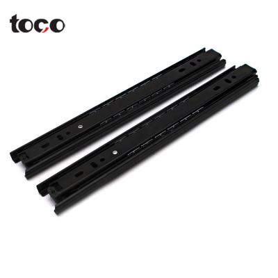 China Toco Roller Best Aluminum Heavy Duty Modern Dresser Ball Bearing Locking Track Cabinet Drawer Slides Rails Gently Tightly for sale