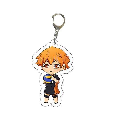 China Gift Anime Key Chain Haikyuu Toys Hinata Shoyo Kageyama Tobio Oikawa Azumane Cute Pendant Model Figurine for sale