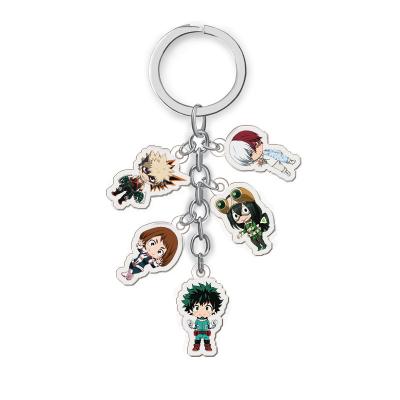 China Gift Selling Anime Lvgu Chujiu Protagonist Hot Bursting Frozen Metal My Hero Academia Key Chain for sale