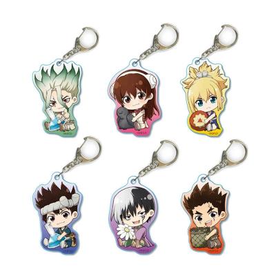 China Gift 7 Styles Dr.STONE Cartoon Acrylic Anime Plastic Key Chain Key Chain for sale