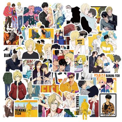 China Cartoon Sticker 50Pcs Japanese Anime BANANA FISH Waterproof Graffiti Luggage Laptop Stickers for sale