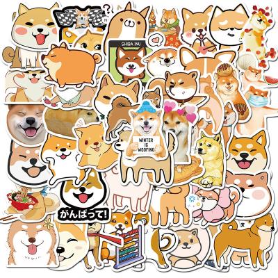 China 50Pcs Cute Cartoon Kawaii Shiba Inu Sticker Stickers For Kids DIY Waterbottle Skateboard Luggage Laptop Dog Vinyl Stickers for sale