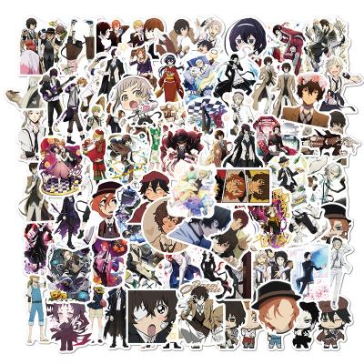 China 100Pcs Cartoon Bungo Sticker Wave Dogs Anime Stickers For Cars Motorcycle Helmet Graphics Graffiti Japan Cartoon Waterproof Sticker for sale