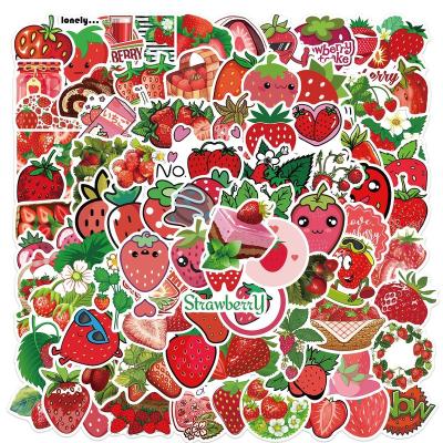 China 100 New Cartoon Sticker Cartoon Fruit Strawberry Graffiti DIY Stickers Personalized Waterproof Decoration Guitar Suitcase Sticker for sale