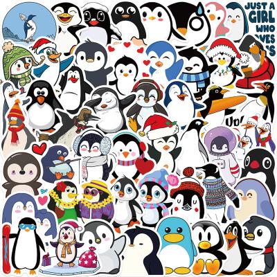 China 50Pcs Cartoon Sticker Cute Cartoon Penguin Gratiffi Sticker For Boy Kids Notebook Phone Laptop DIY Waterproof Label Stickers for sale