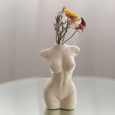 China Europe Modern Nordic Body Art Shape Resin Vase for Home Decor Picture for sale