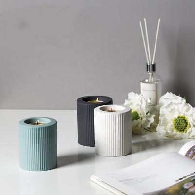 China Central Statistical Modern Minimalist Creative Living Room Tea Candle Holder Home Decoration Ceramic Ornaments for sale