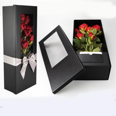 China Recycled Materials Factory Wholesale Customized Logo Size Cardboard Flowers Foldable Box for sale