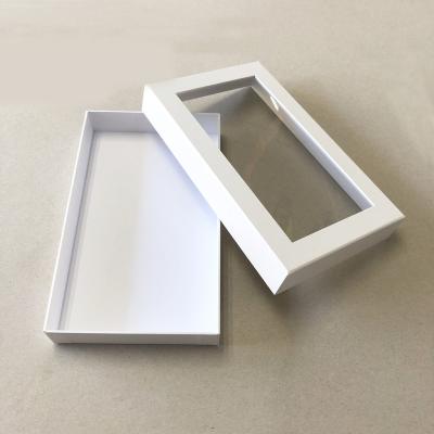 China Recyclable White With PVC Window See High Quality Paper Gift Box for sale