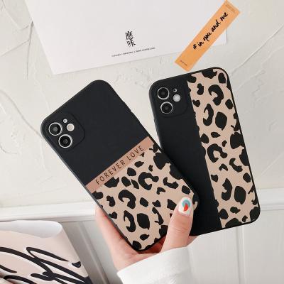 China Wholesale Soft Silicone Leopard Printing Shockproof Designer Phone Case For iPhone 13 12 11 Pro Max X XR XS Max for sale