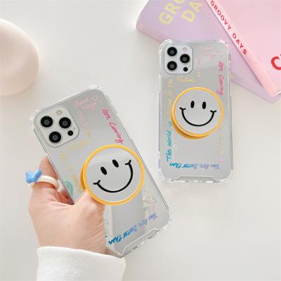 China Hot Selling Shockproof Mirror Face Designs Make Up Stand Cell Phone Case Cover For iPhone 7 8 X XR XS 11 12 13 Max for sale