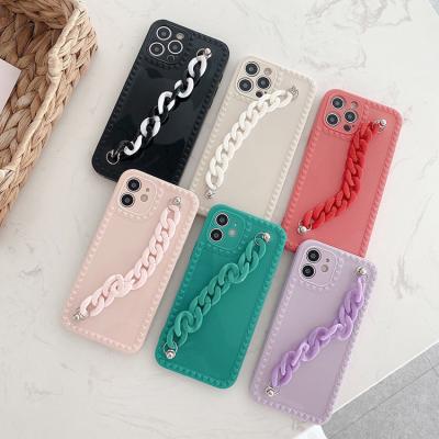 China Luxury Fashion Shockproof Wristband Bracelet Chain Cell Phone Case Cover For iPhone 13 pro 12 max xsmax 6 xr 11 x 7 8 plus for sale