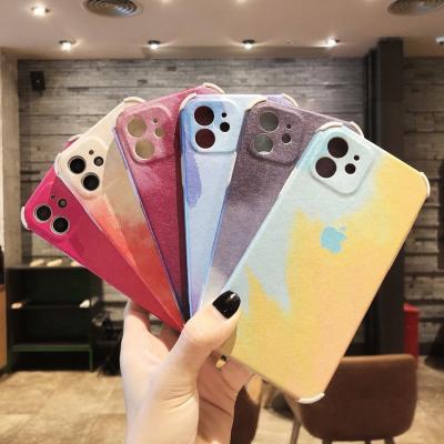 China Wholesale High Quality Shockproof All-inclusive Watercolor Lamb TPU 11 Pro XR XS Max Soft Case For iPhone Case for sale