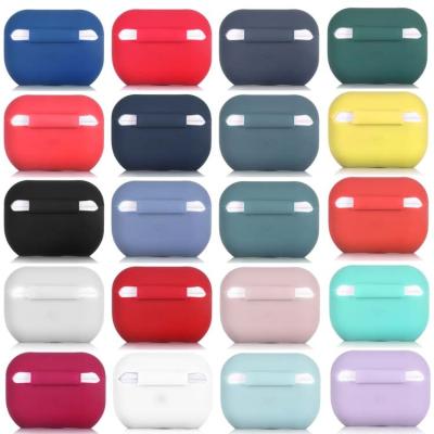 China High Selling Fashion Color Design Silicone Rubber Anti-Drop Protective Hot Pure Soft Shockproof Earphone Case Cover Device For Airpod 3/pro 1 2 for sale