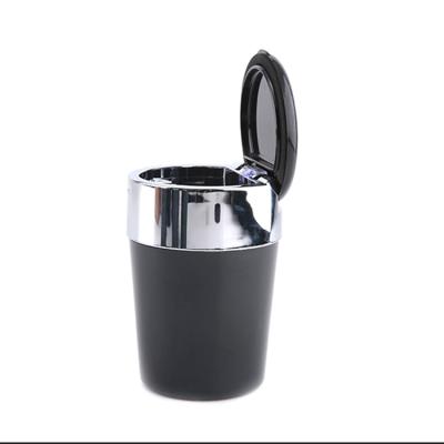 China Car/Office/Storage Bucket Led Custom Shape Bulk Ashtrays Rubber Led Black Car Cigar Ashtrays Pocket Ashtray for sale