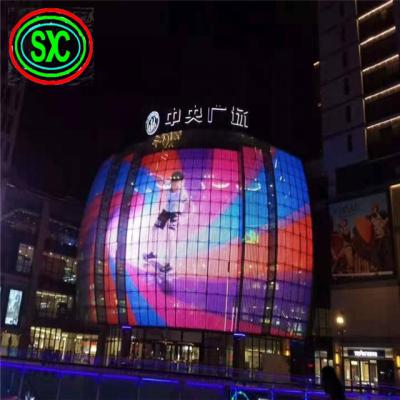 China Indoor low power consuming transparent led screen G3.91-7.82 for advetising shopping malll for sale