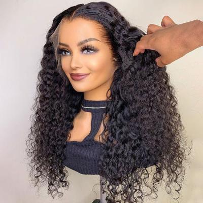 China 250 Other Grade 10A Virgin Kinky Curly 100% Density Human Hair Front Wigs 13X4 Hd Raw Lace Frontal Wig for sale