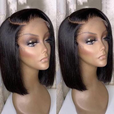 China Body Wave Top Grade Indian Hair Suppliers 4x4 5x5 Lace Closure Short Bob Human Hair Wigs for sale