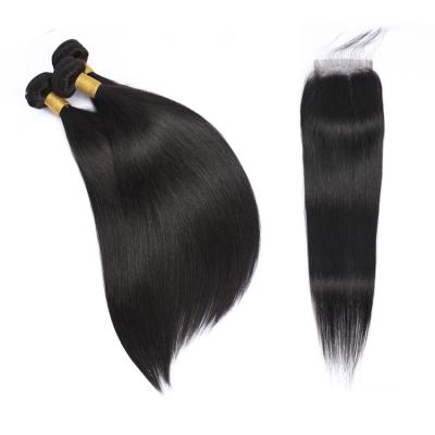 China All Styles Wholesale Bundles With Hd Lace Frontal Free Sample Straight Hair Bundles With Closure Set for sale