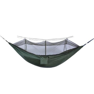 China Adult Outdoor Canvas Hammock Bed Folding Double Hanging Nylon Wholesale Swing Portable Camping Hammocks for sale