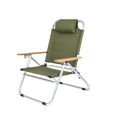 China PANEL Camping camping outdoor folding chair portable four-block adjustable Kermit chair high backrest recliner snap chair for sale