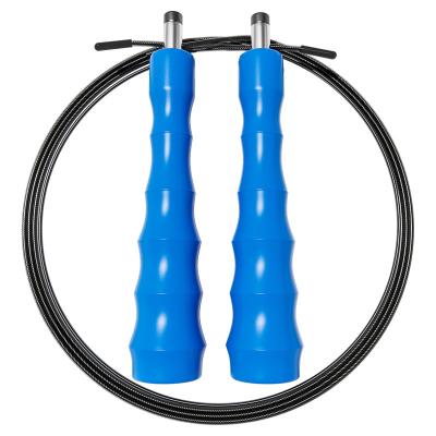 China Plastic FitnessPro Steel Wire Speed Jump Rope - Adjustable and Tangle-Free Skipping Rope for sale