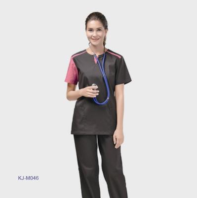 China Hospital Contrast Trim Women's Scrub Suit for sale