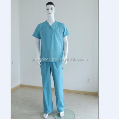 China Hospital Doctor uniforHot Sale Medical Uniform Uniforms Medical Nursing Scrub Uniform Clinic Scrub Sets Tops+Pants U Short Sleeve for sale