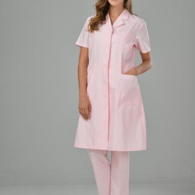 China Hospital Good Quality Hospital Nurse Uniform Pink Color Design for sale