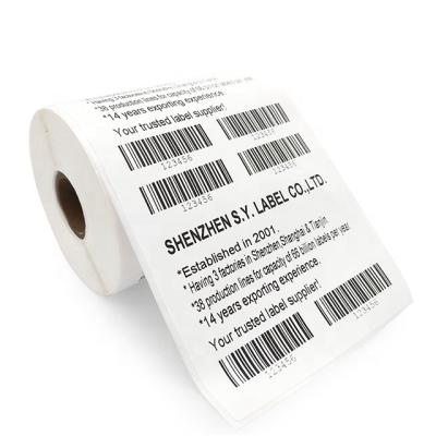 China SY 4X6 Waterproof Water Proof Shipping Label Roll Permanent Label Fit For Zebra Mark for sale