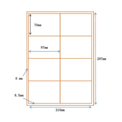 China Best Price Waterproof 8 Up Label A4 A4 Size Waterproof Sticker Paper Price Label for sale