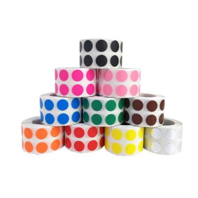 China Round Fluorescent Dot Labels Color Coded 1