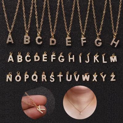 China 26 Trendy Trendy Best Friend Necklace 2021 English Letters Pendant Necklace Luxury Necklaces for sale