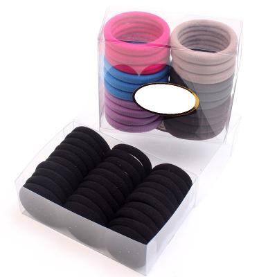 China Elastic Hair Band Fashion Luge Sports Seamless Rope Tying Girls Hair Accessories Women Hair Band Fashion Pure Color Set for sale