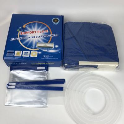 China Q-565 Supporting panel air conditioning cleaning cover, PVC AC Washing Clean Protector Bag with Water Pipe, A/C cover for sale