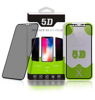 China 5D 9H Hardness 18D Clear Full Coverage Anti Scratch Privacy Privacy Tempered Glass Screen Protector For iPhone X XR Tempered Glass for sale