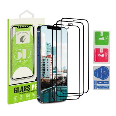 China Full Coverage Hot Selling 3 Packs Tempered Glass For Iphone 12 Screen Protector iPhone Tempered Glass for sale