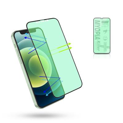 China NITU Anti Glare Blue Ceramic Anti Green Light Screen Protector For iPhone 11 Promax Tempered Glass for sale