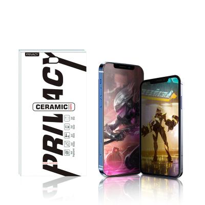 China Anti-scratch NITU Ceramic Full Coverage Privacy Phone Screen Anti Peeking Protector For Iphone 12 Pro Max for sale