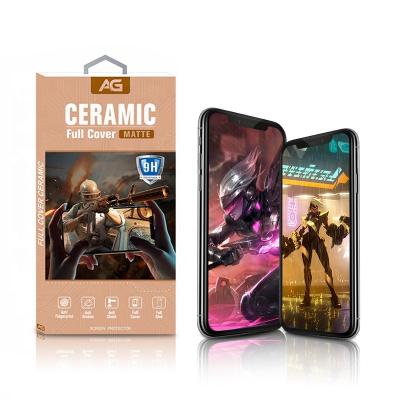 China Anti-Explosion Anti-fingerprint Anti-scratch Matte Full Glue PMMA Flexible Ceramic Nano Technology Screen Glass Protector For iPhone 11 Pro Max Tempered Glass for sale