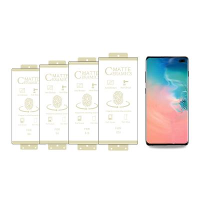 China Anti-fingerprint NITU Latest Matte Ceramic Soft Shatterproof Screen Protector For Samsung Galaxy s10 /s10 plus for sale