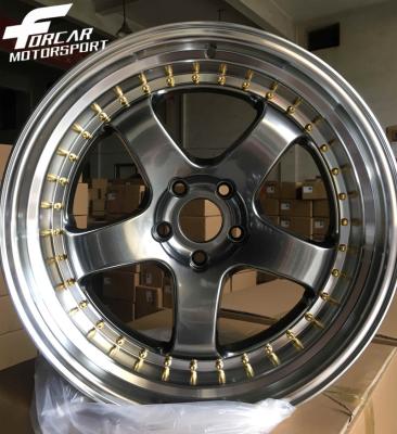 China 19 Inch Deep Lip Alloy Aluminum 18 Wheels Machined Lip Rim For Sale for sale