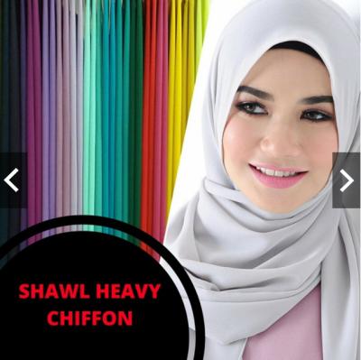 China Long Sale Muslim Georgette Hijab Plain Chiffon Woman Scarf Customized Hot Style Chiffon Scarf for sale