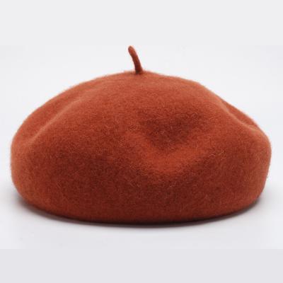 China Wholesale Character Beret for Women Custom Berets Girls French Artist Solid Felt Beret for sale